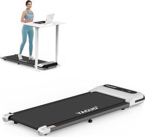 Under Desk Treadmill, Walking Pad for Home and Office, 2.5 HP Portable Walking Jogging Running Machine with Remote Control and LED Display, Sliver