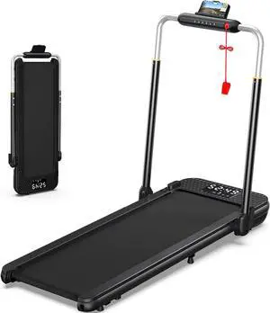 Walking Pad Treadmill 340LBS Capacity, Walking Pad with 10% Incline, [VOICE CONTROLLED] Smart Under Desk Treadmill Works with ZWIFT KINOMA Apps, Portable Desk Treadmill for Home,Office,Apartment