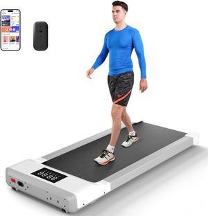 Superun Walking Pad Treadmill, 2 in 1 Low Noise Under Desk Treadmill for Home Office, 2.5HP Portable Mini Walking Treadmill, 300 Lbs Capacity Installation-Free