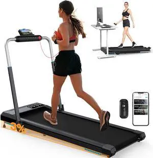Walking Pad, Under Desk Treadmill with 6% Incline, Portable Walking Pad Treadmill for Home and Office with APP & Remote Control and LED Display, 320 lbs Capacity