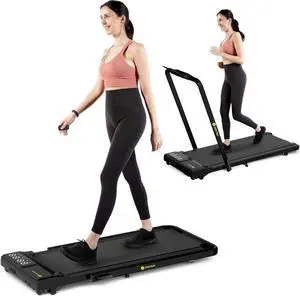 DeerRun 3 in 1 Folding Treadmill, Walking Pad-Under Desk Treadmill, 3.0HP Quiet Foldable Portable Treadmill, 300 lbs Capacity Treadmills for Home Small Spaces with Remote Control and APP