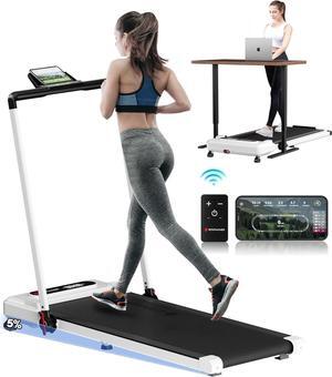 Walking Pad Treadmill for Home, 3 in 1 Foldable Under Desk Treadmill Incline Office App Remote Control - 3 HP Portable Folding Treadmill with Handle 330lbs Capacity LED Display