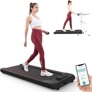 Under Desk Treadmill Portable Walking Pad, Adjustable Speed with APP, LCD Screen & Calorie Counter, Ultra Thin and Silent, Intended for Home/Office