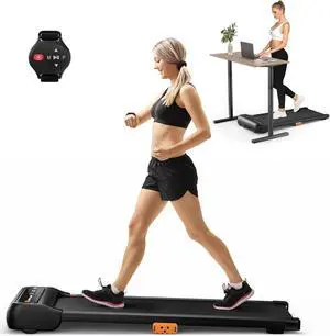 Goplus Walking Pad, Under Desk Treadmill for Home and Office, Walking Pad Treadmill Under Desk with 265 lbs Capacity, 12 Preset Programs, Watch-Like Remote Control, LED Touch Screen, Installation-Free