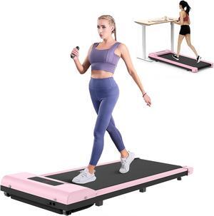 Walking Pad Treadmill Under Desk, 6.2MPH Standing Desk Treadmill for Home & Office Use, 2.5HP Quiet Flat Running Machine with Remote Control, Installation Free, Easy to Move
