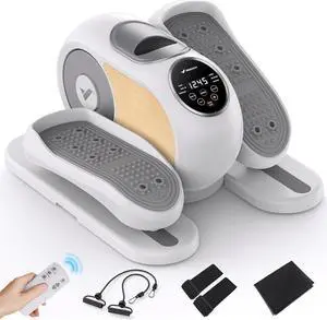 MERACH Under Desk Elliptical Machine for Home,Ellipse Leg Exerciser for Seniors with 12 Adjustable Speed Quiet & Portable Seated Pedal Exerciser with Remote Control & Non-Slip Pad