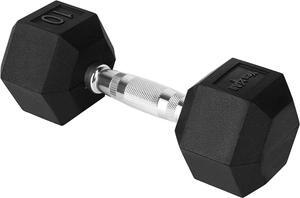 Yes4All Chrome Grip Encased Hex Dumbbells  Hand Weights With Anti-Slip 5-50 LBS Single
