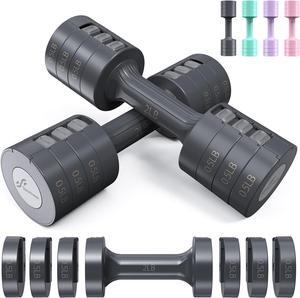 Adjustable Dumbbells Hand Weights Set: Sportneer 1 Pair 2 4 6 8 10 Lbs Fast Adjust Dumbbell Weight 6 In 1 Free Weights Barbells For Women Men Home Gym Workout Exercise Strength Training 2-5 Lbs Each