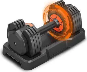 LEEKEY Adjustable Dumbbells Set, Dumbbells with Anti-Slip Handle for Exercise & Fitness Fast Adjust Weight, Innovative Workout Equipment