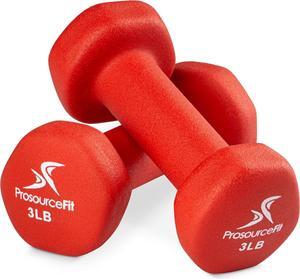 ProsourceFit Neoprene Dumbbell Coated for Non-Slip Grip, 5 lb
