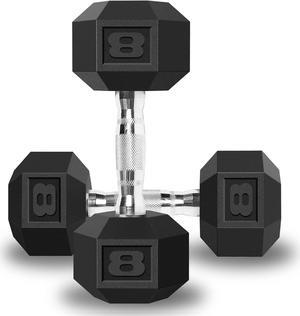 Balelinko Rubber Grip Encased Dumbbell Cast Iron Weight with Anti-Slip Handle Dumbbell -Strength Training Equipment - Home Gym Accessories - Full Body Workout - Muscle Building