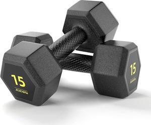 Hex Dumbbells PVC Encase Coating Free Weight Dumbbell Set for Strength Training, Home Gym Fitness and Full Body Workout
