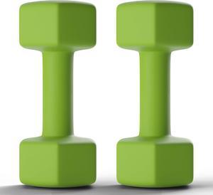 Hex Dumbbells Set Rubber Coated Hand Weights Exercise & Fitness for Home Gym Workouts Weight Strength Training, Set of 2