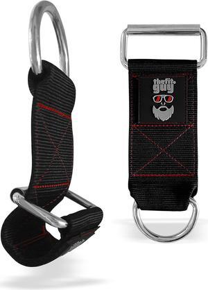 Dumbbell & Barbell Loading Straps | Attachment Straps for Dips, Pullups, Squats | Ultra Strong, Heavy Duty & Secured | Attach any Dumbbell & Barbell to any Dip Belt | 8 & 6 Straps Included