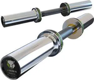 16" Olympic Dumbbell Handle Pair - Loadable Dumbbell Bar for 2 Weight PlatesSuitable For Home Gym Exercise