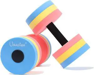 UNAOIWN Water Weights for Pool Exercise 2Pcs Water Dumbbells Water Aerobics Pool Barbells Lightweight Resistance Aquatic Dumbbell for Swimming