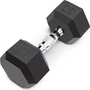 Marcy Inspire Rubber Hex Dumbbell - Available for 25lb - 50lb
