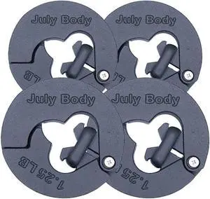 1.25 Pound Weight Clips  Adds 2.5 Total Pounds - For Dumbbells, Kettlebells, and Barbells - Makes 7.5 12.5 17.5 22.5 27.5 Pound Dumbbells - (4 Clip Pack)