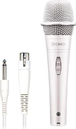 CAROL Dynamic Microphone with Super-Cardioid E dur-916S, Optimized for All Vocal Applications, Minimizes Handling Noise without compromising Sound Quality (White Edition)