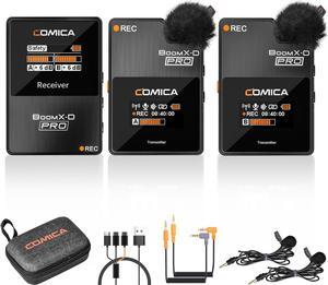 BoomX-D2 PRO Wireless Lavalier Microphone, 16GB Storage, Safety Audio Track, Noise Cancellation, 328' Range, Wireless Lav Mic for iPhone, Android, PC Interviews, Vlogs, Live-Streaming(Black)