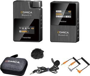 comica Wireless Lavalier Microphone, BoomX-D1 2.4G Compact Wireless Lapel Microphone System with 1 Transmitter and 1 Receiver,Lav Mic for Smartphone Camera Podcast Interview YouTube Facebook Live