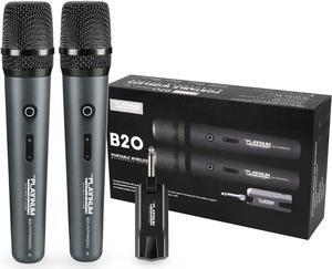 The Platinum Wireless Microphone for mic Input UHF Metal Dynamic Handheld Multipurpose mic with Rechargeable Receiver 160ft Range Suitable for  Machine/Amplifier Speake/Mixer/Church