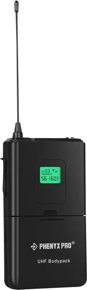 Phenyx Pro Wireless Bodypack Transmitter, 561.6MHz UHF BodyPack Transmitter for PTU-5000/PTU-4000 Series, 260ft Coverage