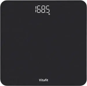 Vitafit Digital Bathroom Scale for Body Weight, Weighing Professional Since 2001, Clear LED Display and Step-On, 3*AAA Batteries Included, 400lb/182kg, Spray Silver Black Vitafit Digital Bathroom Scale for Body Weight, Weighing Professional Since 2001, Clear LED Display and Step-On, 3*AAA Batteries Included, 400lb/182kg, Spray Silver Black