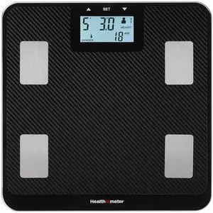 Health o meter Digital Body Composition Scale  Tracks BMI, Body Fat & Water, Multi-User, 500 lb Capacity, Carbon Fiber Platform, Backlit Display, Step-On Tech, 3 AAA Batteries, 5-Year Warranty Health o meter Digital Body Composition Scale  Tracks BMI, Body Fat & Water, Multi-User, 500 lb Capacity, Carbon Fiber Platform, Backlit Display, Step-On Tech, 3 AAA Batteries, 5-Year Warranty