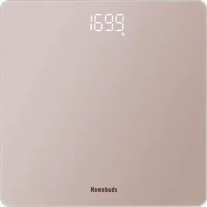 Homebuds Digital Bathroom Scale for Body Weight, High Precision Assured by Weight Scale Professional Factory Since 2001, Bright White LED and Step-On, 3*AAA Batteries Included, 400lb/182kg, Rose Gold