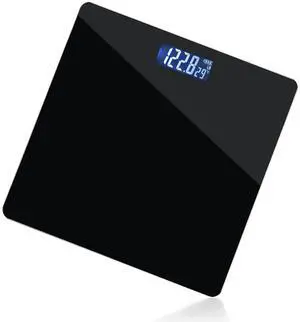 Moss & Stone Digital Body Weight Bathroom Scale Smart Scale Step-on Technology with Easy Read LCD, Up to 400 Pounds Perfect Digital Home Scale,10 Inch Black Highly Accurate Scale for Body Weight