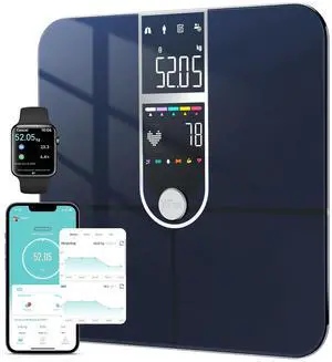 Smart Scales for Body Weight, Dual Screen Display Digital Bathroom Scale High Accuracy Analyze 17 Body Composition Metrics Weight Watchers Scale for Body Weight Fat
