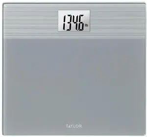 Taylor Digital Wide Platform Bathroom Scale, Scale for Body Weight, Highly Accurate Weighing Machine, Battery Powered, FSA HSA Eligible, Highly Accurate, Measures Weight up to 500 lb Capacity, Gray