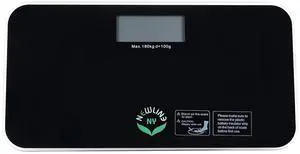 NewlineNY SBB0718M-NYBK Step-On Mini Travel Bathroom Scale, Cool Black