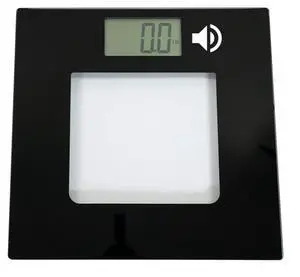 Talking Digital Scale Extra Wide Glass - Accurate Visual & Voice Display Scale for Body Weight - 395 Pounds Max - Wide Width Tamper Glass - Large LCD Display - Tap Auto On & Off