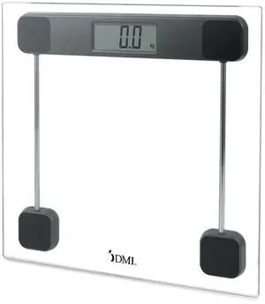 DMI Tempered Glass Digital Bathroom Scale with Large LCD Screen, Auto-on Activation, 440 LBS Weight Capacity, Clinically Accurate