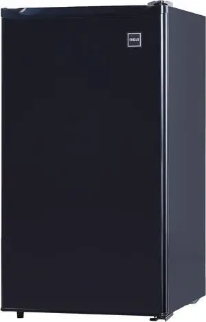 RCA RFR321-B-Black-COM RFR321 Single Mini Refrigerator-Freezer Compartment-Adjustable Thermostat Control-Reversible Doors-Ideal for Dorm, Office, RV, Garage, Apartment-Black Cubic Feet, 3.2 CU, BLACK