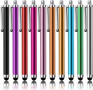 Stylus Pens for Touch Screens,  Stylus Pen 10 Pack of Pink Purple Black Green Silver Stylus Universal Touch Screen Capacitive Stylus Compatible with Kindle ipad iPhone Samsung