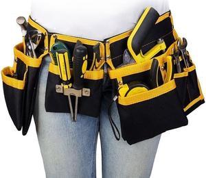 Tool Belts for Men, Oxford Cloth Multi-Functional Electrician Tools Bag Waist Pouch Belt Storage Holder Organizer (Color : Two-Bag)