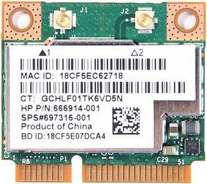 Microfone sem fio wi-fi, banda dupla 802.11a/b/g/n, 300mbps, bluetooth 4.0, notebook pequeno pci-e wlan 2.4ghz 5ghz