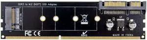 DDR3 Memory Slot M.2 SSD to SATA Expansion Board DDR3 to M.2 NGFF SSD Adapter for Laptop PC DDR3 Memory Slot M.2 SSD to SATA Expansion Board DDR3 to M.2 NGFF SSD Adapter for Laptop PC