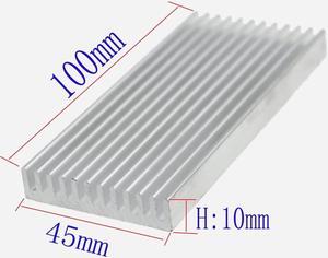 2 Pieces lot 100mm x 45mm x 10mm Aluminum Heatsink Radiator For Chip LED Computer Cooler
