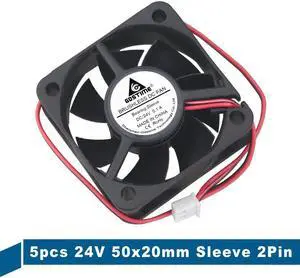 5 Pieces lot Gdstime 50mm x 20mm 5cm 5020s Case Cooler Fan 24V 2Pin DC For PC Computer Cooling