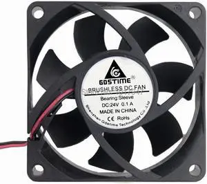 20 Pieces LOT Durability DC 24V 2Pin 7025s 7cm 70mm x 25mm Motor Computer Brushless Cooling Fan