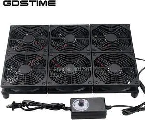 Fiber Modem TV Set Top Box Router 120mm Speed Silent 6 Fans Base Laptop Cooler Stand Radiator Bracket for NETGEAR R8500