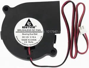 10 Pieces lot DC Brushless Cooling Blower Fan 60mm x 28mm 6028 6cm 2Pin 12V Dual Ball Bearing