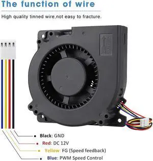 5 PCS 120mmx32mm 12032 DC 12V Dual Ball Centrifugal Turbo Blower Fan 4Pin FG PWM Function 120mm 12cm Cooler Cooling Exhauste Fan