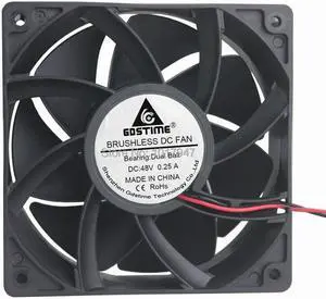 5 Pieces lot Gdstime 12038 12cm 120mm x 38mm 48v Ball Dc Brushless Cooling Fan Axial Flow Fans