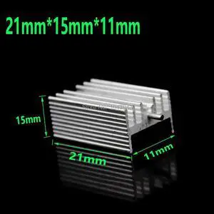 500 Pieces LOT 21x15x11mm Anodized Aluminum Heatsink for TO-220 TO220 IC Heat sink