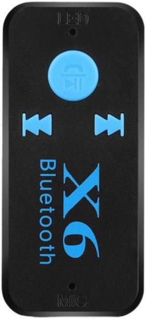 X6 Wireless Bluetooth4.1 Audio Music Receiver Stereo Car Kit Adapter 3.5mm AUX HandsCar Kit Support TF Card A2DP Mp3